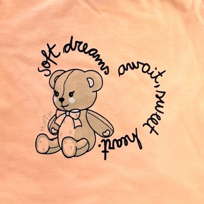 Conj Pijama Soft Dreams Salmão Ursinho 